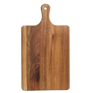 Planche à découper ronde en acacia avec poignée en bois, durable et lavable au lave-vaisselle pour une utilisation en cuisine - Product Image 2