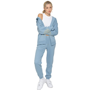 Wholesale Custom Unisex Heavyweight Fleece <b>Full</b> <b>Zip</b> <b>Hoodie</b> and Jogger Pants Tracksuit Set Casual Streetwear Sweatsuit - Product Image 5