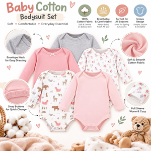 Vêtements d'escalade pour bébé Detailor A6034, style coréen, en coton floral, à manches longues, unisexe, sans logo, pour printemps et automne - Product Image 6
