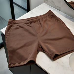 กางเกงขาสั้นผ้าฟลีซผ้าฝ้ายสำหรับผู้ชายกางเกงขาสั้นผ้าเทอร์รี่เป็นมิตรต่อสิ่งแวดล้อมสีทึบผลิตตามสั่ง - Product Image 2