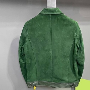 Veste en cuir de vache pour homme de haute qualité, style vintage, doublure en polyester, fermeture à boutons et fermeture éclair, écologique, pour l'hiver et la moto - Product Image 2