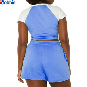 ชุดเซ็ตฮิปฮอปแฟชั่นฤดูร้อนสำหรับผู้หญิง เสื้อครอปแขนกุด กางเกงขาสั้นระดับเข่า ผ้าฝ้าย 100% ระบายอากาศได้ดี เป็นมิตรกับสิ่งแวดล้อม - Product Image 6