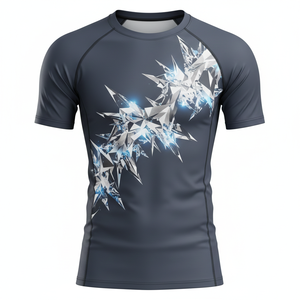 <b>Custom</b> <b>design</b> short sleeve rash guard sublimated <b>compression</b> <b>shirt</b> breathable durable seams BJJ training apparel top quality - Product Image 1