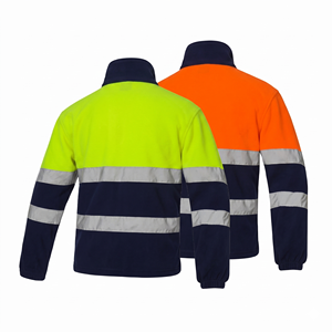 Wholesale CE Certified Digital Printed Cotton Lightweight Breathable Reflective Zipper Unisex Hi Vis Construction Safety <b>Jackets</b> - Product Image 2