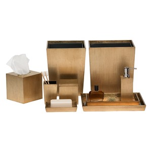 Accessoires de salle de bain laqués fabriqués au Vietnam, ensemble essentiel pour toilettes et salle de bain, laque haute brillance - Product Image 5