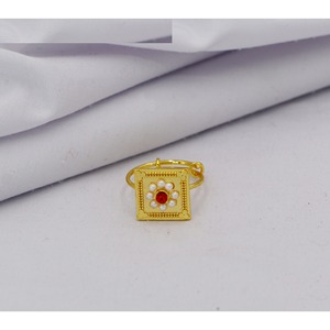 Arabic Dubai Ethnic Girls Wedding Jewelry Ring Manufacturer <b>Islamic</b> 18K New Adjustable Gold Plated Rings Middle East Bridal Ring - Product Image 1