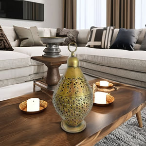 Support de bougie décoratif indien en forme de T pour une lueur subtile sur les tables d'accueil, les coins de décoration intérieure et les concepts de mise en scène de cérémonies - Product Image 3