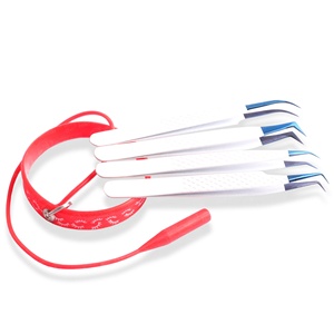 Pince à épiler pour faux cils en acier inoxydable de haute qualité avec logo personnalisé, outils d'extension de cils à pointe fine, vente en gros - Product Image 1