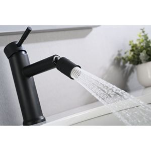 Rubinetto da Bagno Nero Opaco a 2 Modalità con Aeratore Girevole a 360 Gradi per Lavabo - Product Image 3