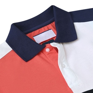 Custom Vintage Knitted Fit Streetwear Jersey Long sleeve Shirts Navy Boxy Rugby Polo Shirt Long Cotton Turn-<b>down</b> Collar - Product Image 6