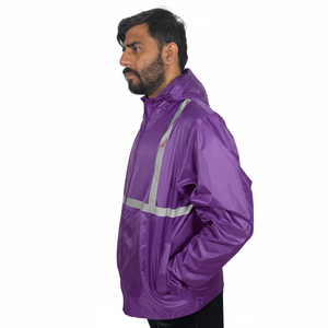 Veste coupe-vent imperméable à capuche de haute qualité pour homme, légère, matelassée en toile avec duvet, respirante. - Product Image 5