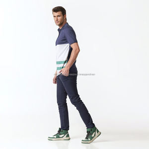 Nardon Apparel Polos Hombres Slim Fit Texturizado Polos de punto Camisas de manga corta con botones Casual con estilo - Product Image 4