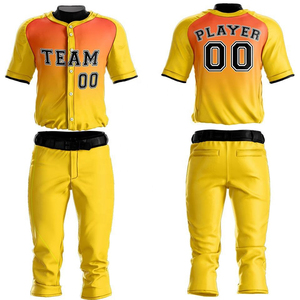 Unisex Adults Baseball Uniform <b>Set</b> Breathable Anti-Bacterial Quick Dry 100% Polyester Plus Size <b>Beaded</b> Design OEM Service - Product Image 1