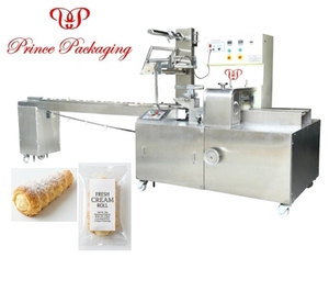 เครื่องบรรจุภัณฑ์แบบม้วนครีมอัตโนมัติชนิดไหลแนวนอนสำหรับผลิตภัณฑ์เบเกอรี่ - Product Image 1