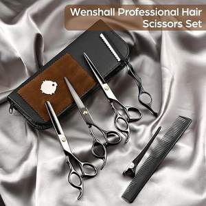 Kits de ciseaux de coiffure, 25 ensembles de ciseaux de coiffure en acier inoxydable, ciseaux professionnels pour barbier - Product Image 6