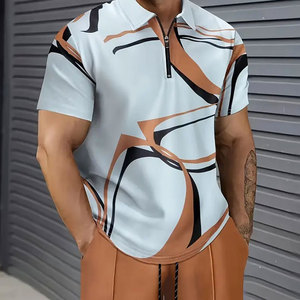 2026 Latest Unique Customization Men Fashion Printed Short SummerSet Tracksuit Men's Printed Sleeveless Shirt and Shorts Set - Product Image 3
