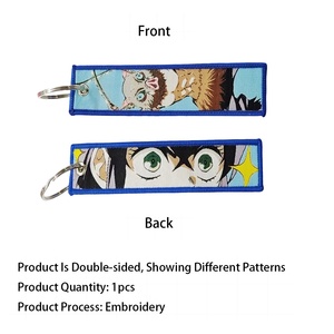 Porte-clés Anime Broderie Jet Porte-clés Pendentif Cartoon Porte-clés <span class=keywords><strong>Manga</strong></span> Chaveiro Accessoires pour Sac Porte-clés Cadeau Vente en gros - Product Image 3