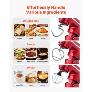 Impastatrice Elettrica da 300W con Ciotola da 6 QT, Mixer da Cucina per Impasti e Alimenti con 10 Velocità, Ciotola in Acciaio Inox da 5L, Potenza 1200W - Product Image 2