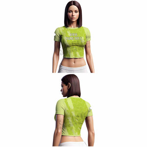 Camisetas cortas de alta calidad para mujer, las más vendidas, ropa de moda, camisetas cortas cómodas para mujer a bajo precio - Product Image 5
