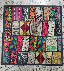 Custom Handmade Cotton Khambadia Patchwork <b>Cushion</b> <b>Cover</b> Traditional Pillow <b>Cover</b> Manufacture Private Label Wholesale And Export - Product Image 2