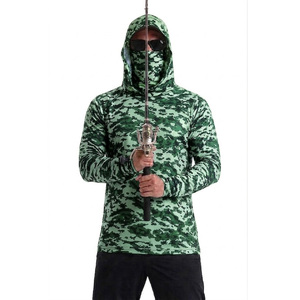 Sudadera con capucha de pesca de manga larga con protección UPF 50 y estampado por sublimación personalizado para hombre, ropa de exterior con estampado personalizado para hombre, sudadera con capucha de pesca. - Product Image 1