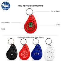 MIFARE(R) Classic 1K RFID Key Fob 13.56MHz Tahan Air Mini Key Tag untuk Akses Bangunan Hotel dan Keanggotaan