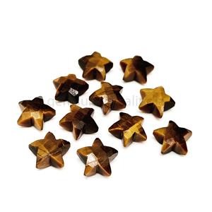 Amuletos de piedras preciosas talladas a mano con forma de estrella de ojo de tigre Natural, talla de estrella de ojo de tigre de 10mm para fabricación de joyas a precio al por mayor a granel - Product Image 2