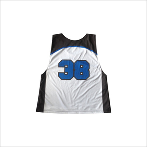 Maillot de lacrosse bleu et noir à impression par sublimation, séchage rapide, unisexe, vêtements de sport pour adultes, OEM, marque privée - Product Image 5