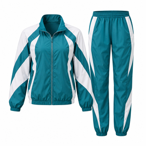 Chaqueta Deportiva de Dos Piezas para Mujer, Diseño Personalizado, con Cierre, Bordado de Encaje, para Invierno, con Bloques de Color, a la Moda - Product Image 1
