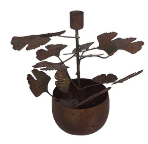 Maceta de Hierro Verde Marrón, Decoración de Arte Moderno Hecha a Mano, Decoración de Pared para Exteriores, Hogar y Jardín - Product Image 1