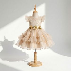 Vestido de Fiesta con Volantes de Encaje para Niñas de 4 a 8 Años, Fabricante OEM ODM Europeo - Product Image 1