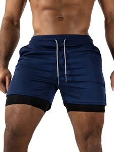 กางเกงขาสั้นสำหรับผู้ชาย ผ้าฝ้ายผสมโพลีเอสเตอร์ กางเกงวิ่งออกกำลังกาย กางเกงออกกำลังกายกลางแจ้ง ระบายอากาศได้ดี กางเกงขาสั้นผู้ชายสำหรับเล่นกีฬาและสวมใส่ลำลอง - Product Image 3