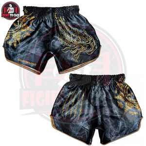Pantalones Cortos de Muay Thai y Boxeo, Impresos, Elásticos, Transpirables, Ligeros, 100% Poliéster, para Entrenamiento de Artes Marciales Unisex - Product Image 4