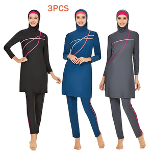 Summer XXL Size 3 Piece <b>Set</b> Bikini Sustainable Girls Islamic Muslim Swimwear Women <b>Modest</b> Swimwear <b>Set</b> - Product Image 1