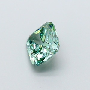 Diamant de laboratoire CVD de 1,51 ct, taille coussin modifiée, vert vif fantaisie, clarté VVS2, excellente taille, pierre libre pour bagues de fiançailles spectaculaires - Product Image 3