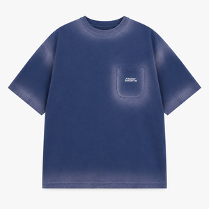 เสื้อยืดโอเวอร์ไซส์สไตล์วินเทจฟอกสี  สำหรับผู้ชาย  รับสกรีนโลโก้  ผ้าคอตตอนหนา 100%  สตรีทแวร์  ทรงไหล่ตก  มีกระเป๋า  ขายส่ง - Product Image 4
