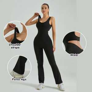 Wholesale Women Printed Two Piece Yoga Sets Custom Cross <b>Back</b> Design Breathable Anti-Static Active Wear for Gym Fitness - Product Image 3