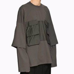เสื้อยืดสตรีทแวร์ทรงหลวมสำหรับผู้ชาย ผ้าฝ้าย 100% ซักแล้ว ทรงปกติ สีพื้น ระบายอากาศได้ดี เป็นมิตรกับสิ่งแวดล้อม แห้งเร็ว คุณภาพสูง แบบสองชั้น - Product Image 4