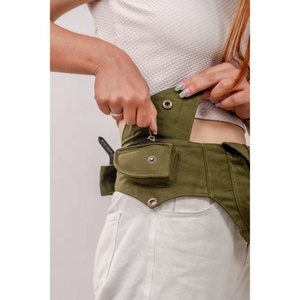 Riñonera antirrobo de lujo Unisex riñonera de cuero genuino/riñonera con patrón deportivo Vintage y cierre de cremallera - Product Image 4