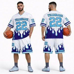 <b>Top</b> Selling American Football Jersey and Shorts Set Breathable Sports Wear American Football Jersey and Shorts Set for Unisex - Product Image 1