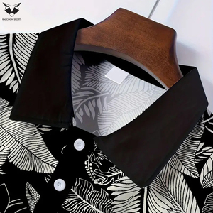 Chemise de golf pour homme avec imprimé graphique plume, pour l'été, nouveau produit imprimé par sublimation, polo pour homme imprimé - Product Image 3