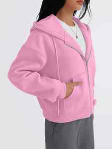 Sudadera con Capucha Esencial de Tela Premium Suave y Duradera, Corte Holgado, Cómoda para Uso Diario Informal de Verano, Sudadera de Verano para Mujer - Product Image 4