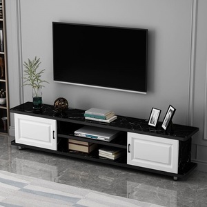 Moderno Mueble para TV de Lujo con Madera Sólida de Dos Tonos y Estante Central Abierto para Sala de Estar, Dormitorio, Apartamento, Hotel - Product Image 3