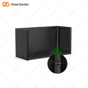 Jardinera Rectangular de Acero Galvanizado Negro de 133 L, Maceta Metálica Resistente a la Intemperie - Product Image 6