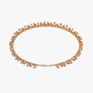Round Shape Diamond Tennis Bracelet Minimalist <b>Rose</b> Gold Stackable Bracelet Romantic Anniversary Gift for Wife for Parties - Product Image 2