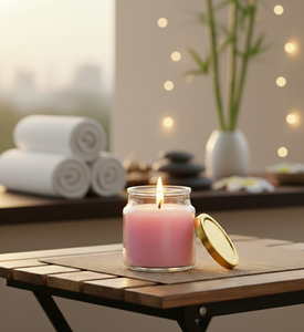 Vela de Lujo de Cera de Soja Premium con Aroma Amaderado en Frasco de Vidrio para Decoración del Hogar, Hecha a Mano, Estilo Moderno, Ecológica, Lista para Diwali y Navidad - Product Image 2