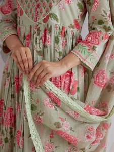 Trendy Designer Indian and Pakistani Ethnic Silk Salwar Suit for Women Top-Bottom and Dupatta Daily Wear - Product Image 2
