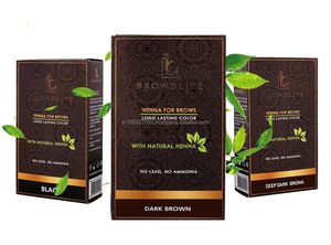 Kit profesional de tinte de cejas con polvo de pestañas de hierbas y minerales de Henna natural de todos los colores para cejas - Product Image 3