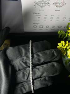 Pulsera de tenis de lujo para mujer, chapada en oro rosa de 14K, con diamantes cultivados en laboratorio de corte brillante redondo - Product Image 6