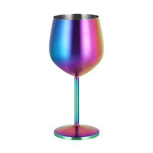 Gobelet moderne en acier inoxydable, élégant, à pied, pour boire du vin - Product Image 2